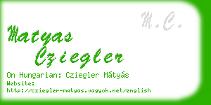 matyas cziegler business card