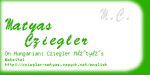 matyas cziegler business card